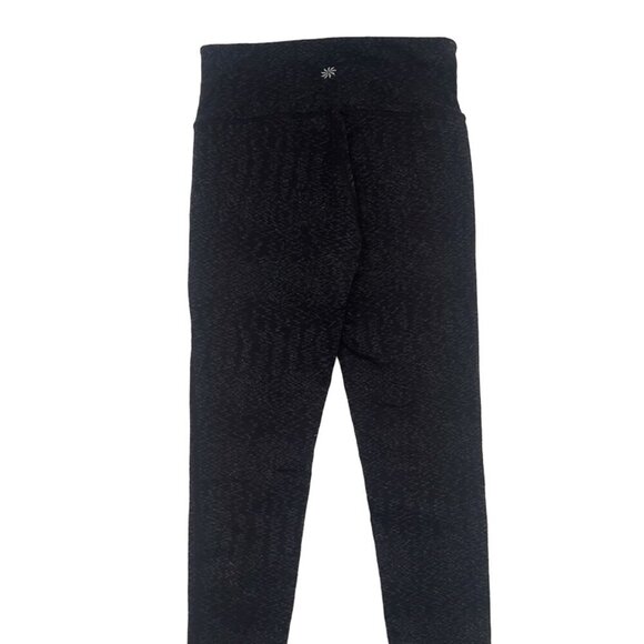 Athleta Heartbeat Chaturanga Tights Yoga Ankle Leggings Zig Zag Black XS - Picture 6 of 9